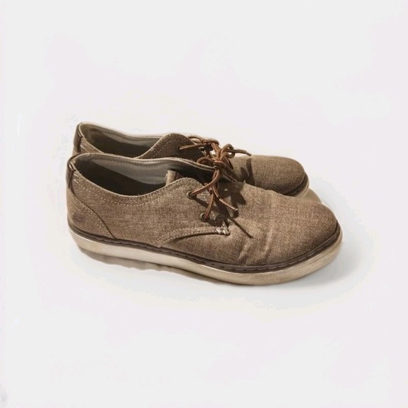 Skechers Relaxed Fit Memory Foam Brown Canvas‎ Oxford Casual Shoes Size 11 - Picture 5 of 9